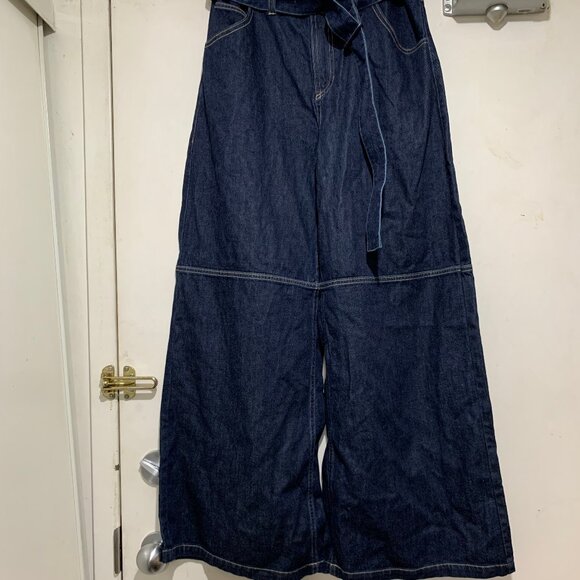 FABRIQUE WIDE LEG BLUE JEANS SIZE M - Picture 2 of 8